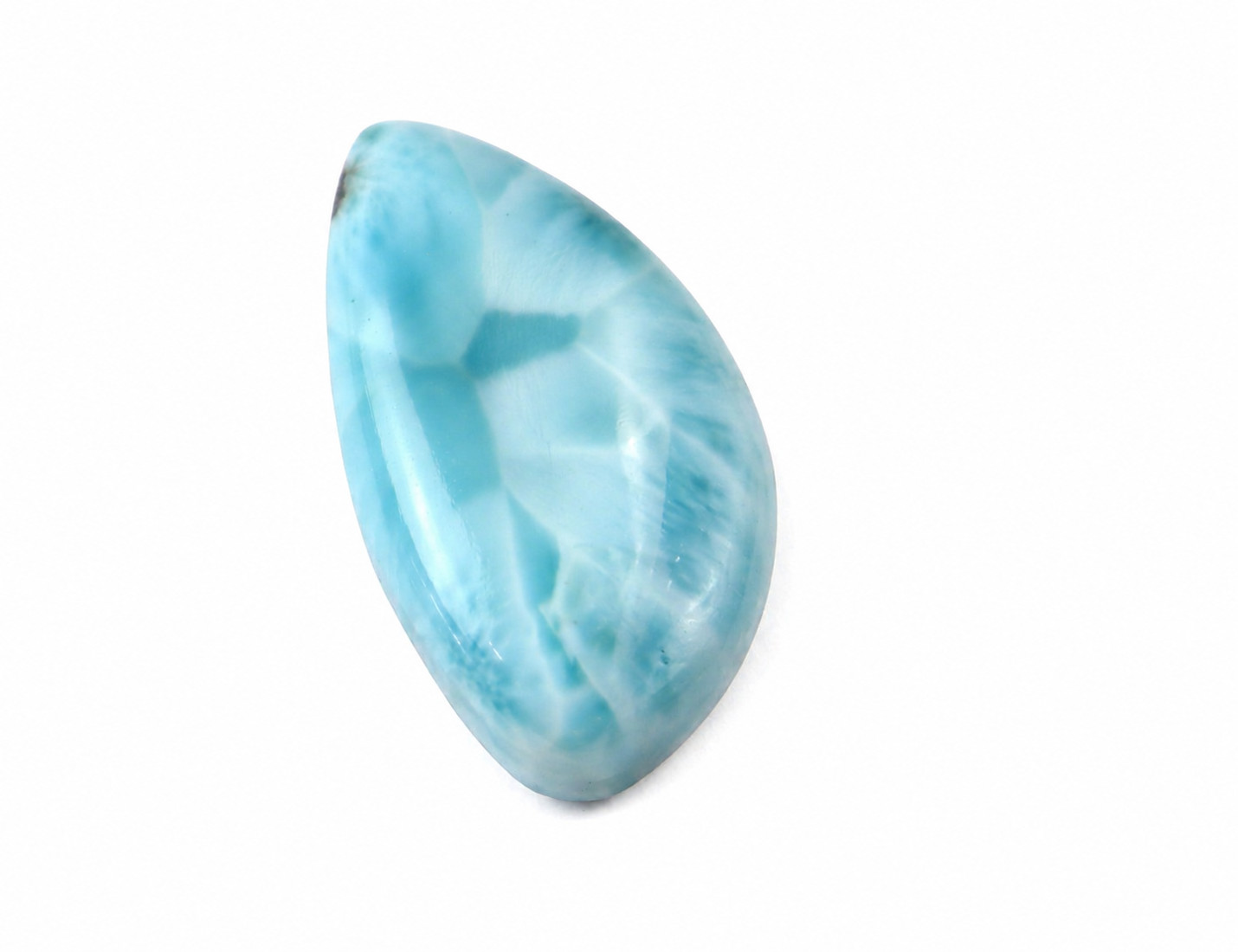 Exquisite Natural Sky Blue Larimar boat shape Cabochon 32mm
