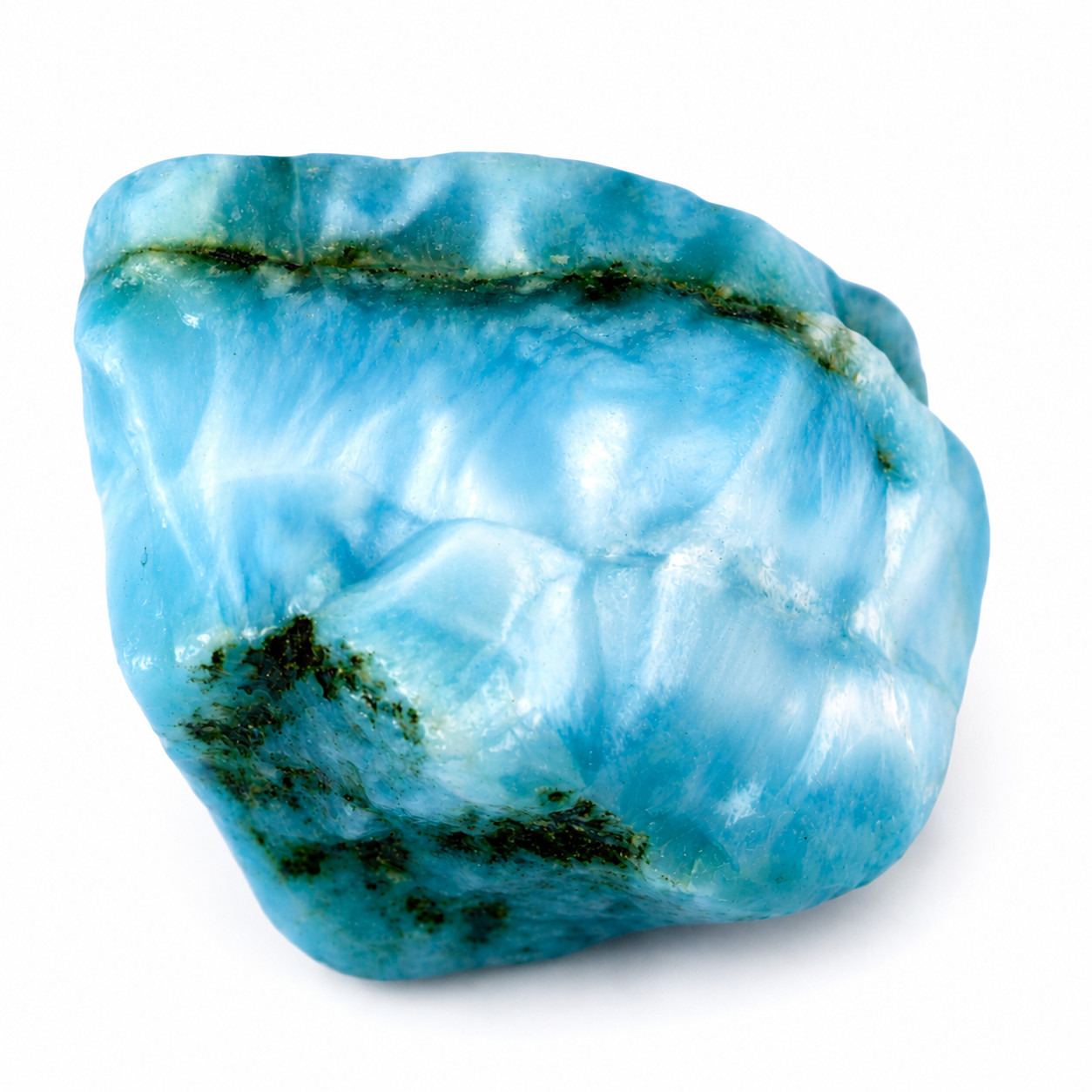 Excellent Natural Dominican Sky Blue Larimar Rough Specimen 30mm 25.5g