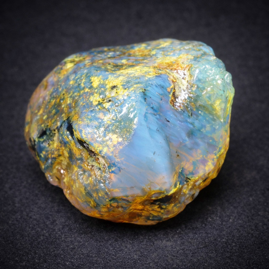 Impressive Natural Dominican Clear Green Blue Amber Rough Specimen 48mm 31g