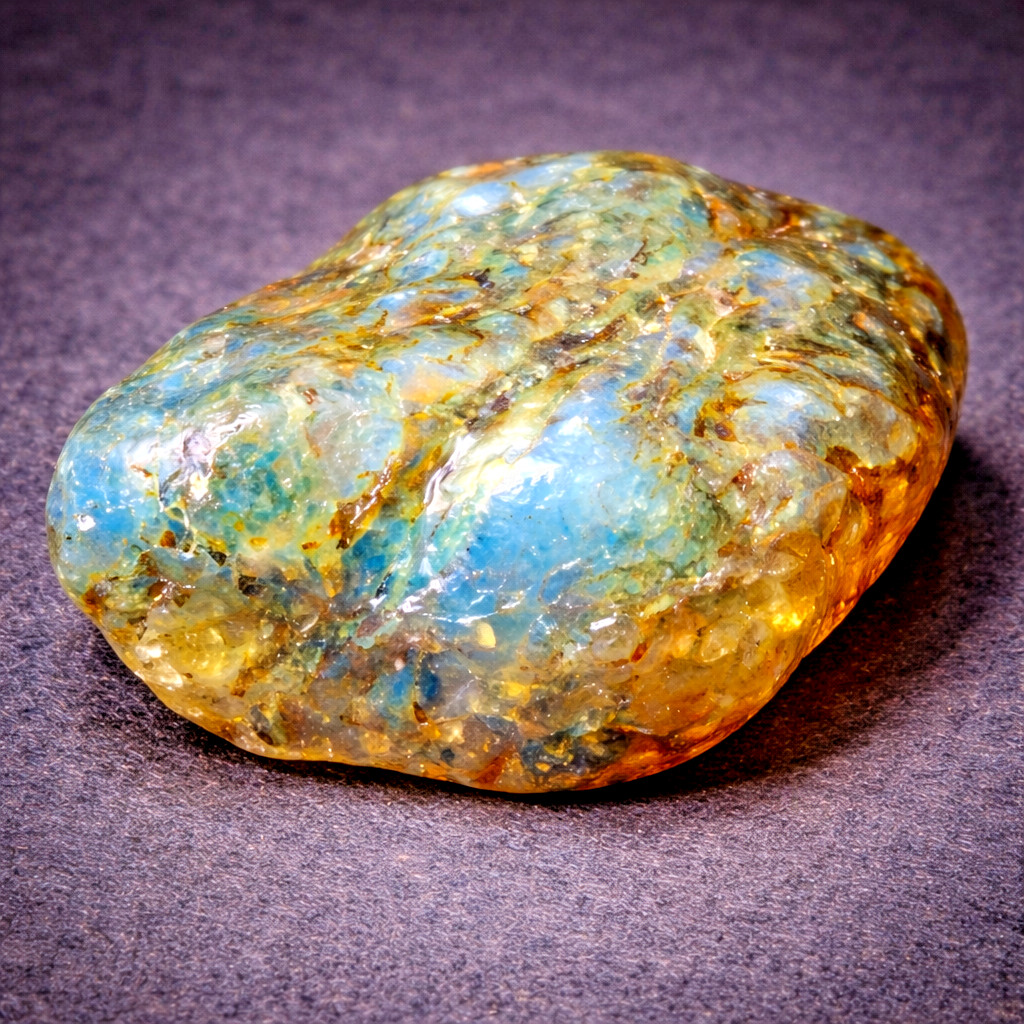 Beautiful Natural Dominican Clear Green Blue Amber Rough Specimen 53mm 31g