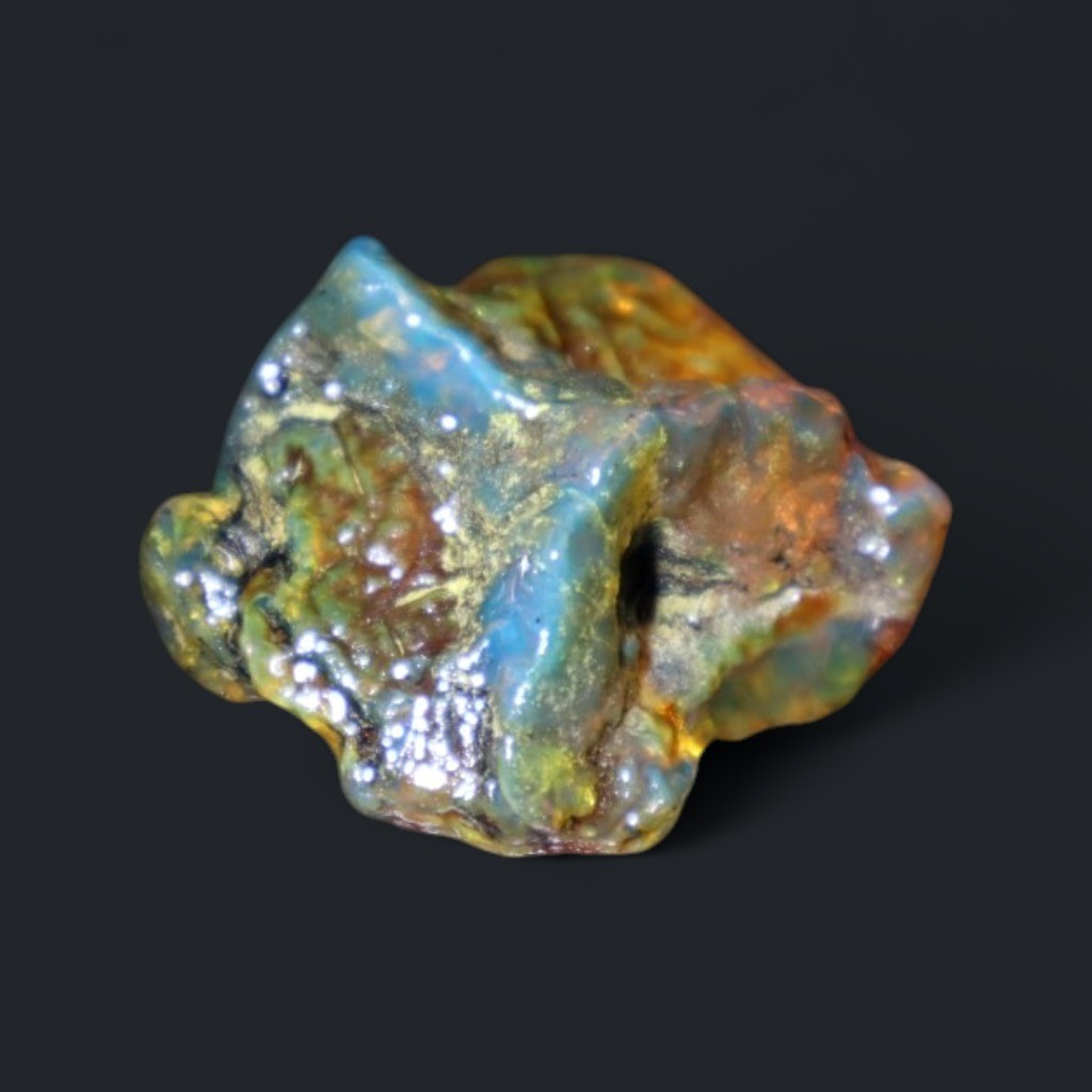 Authentic Beautiful Sky Blue Dominican Amber Rough Specimen Chunk 43mm 10.9g