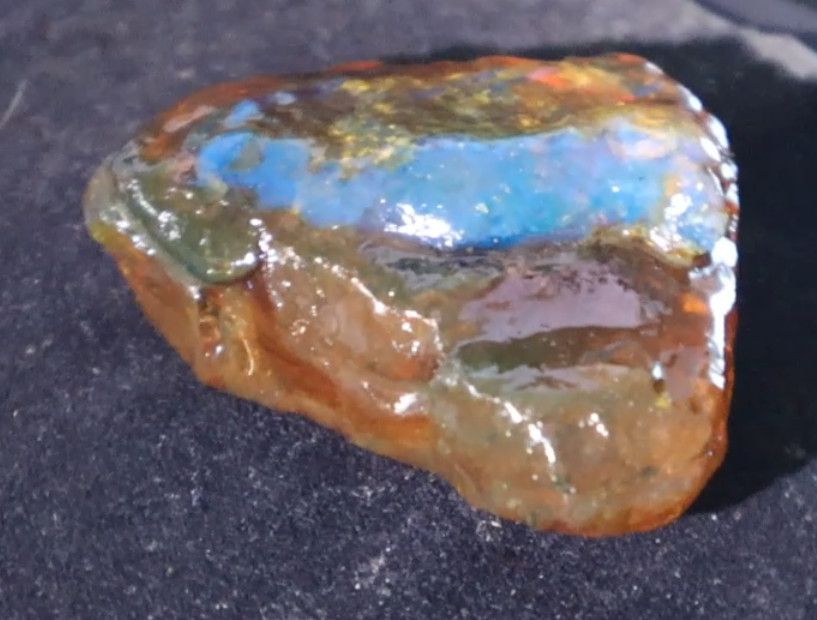 Exquisite Natural Dominican Clear Orange Blue Amber Rough Specimen 50mm 24g