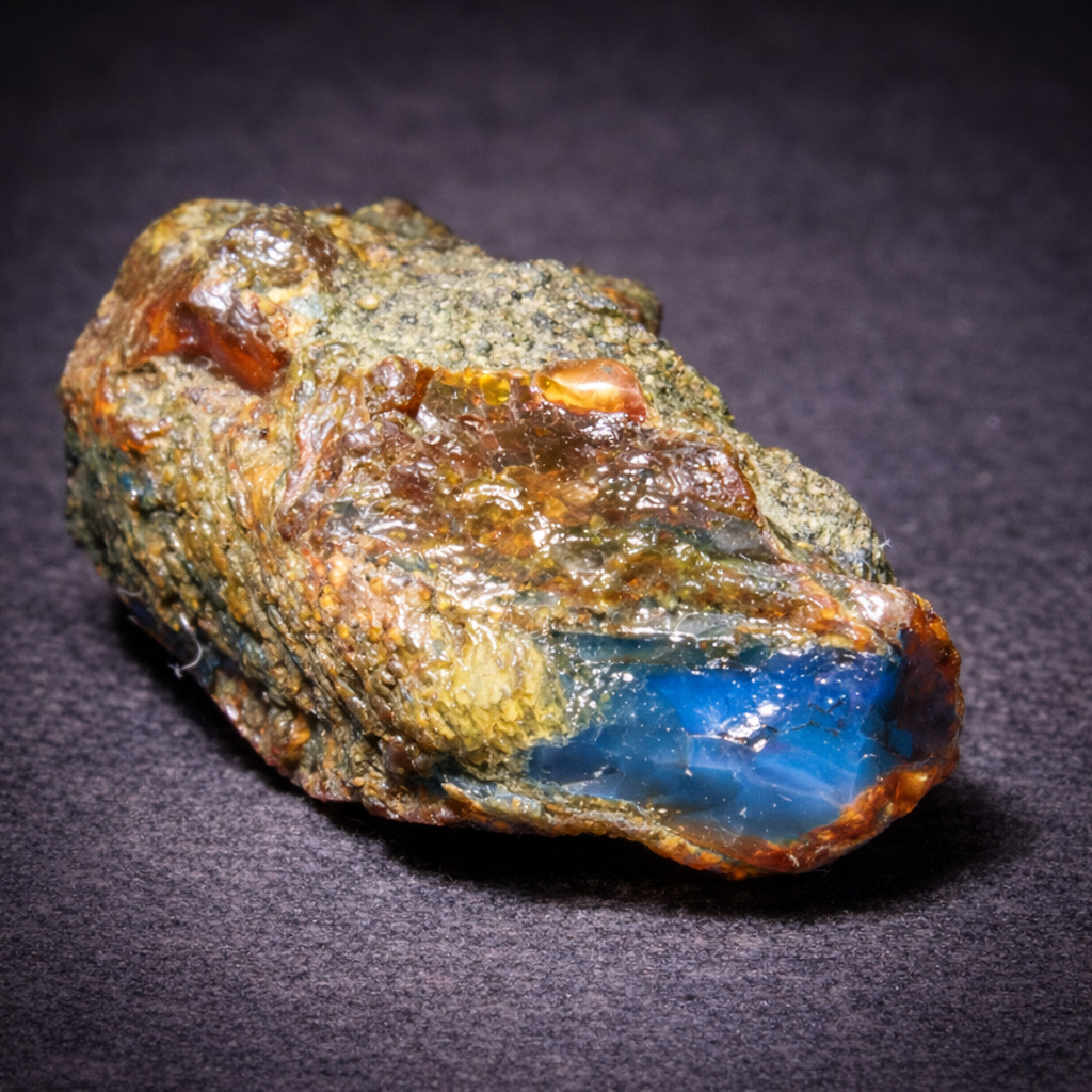 Exquisite Natural Dominican Clear Sky Blue Amber Rough Specimen 34mm 7.5g
