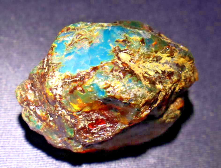 Impressive Natural Dominican Clear Deep Blue Amber Rough Specimen 41mm 20g