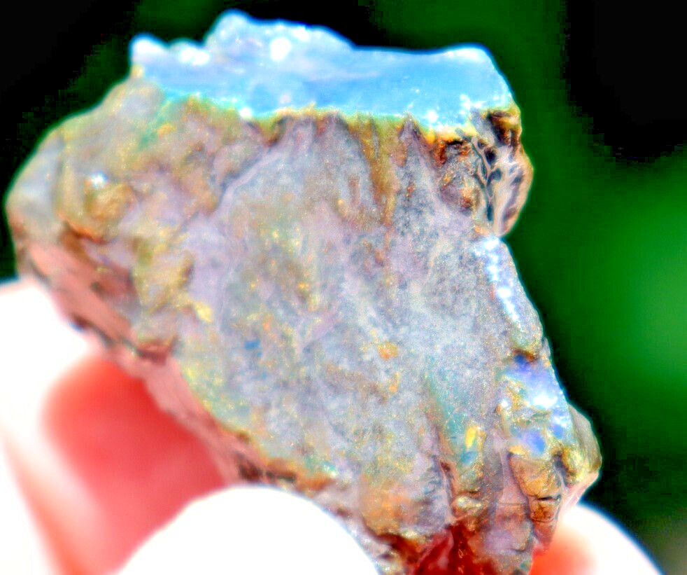 Exquisite Natural Dominican Crystal Clear Sky Blue Amber Rough Specimen 36mm 6g