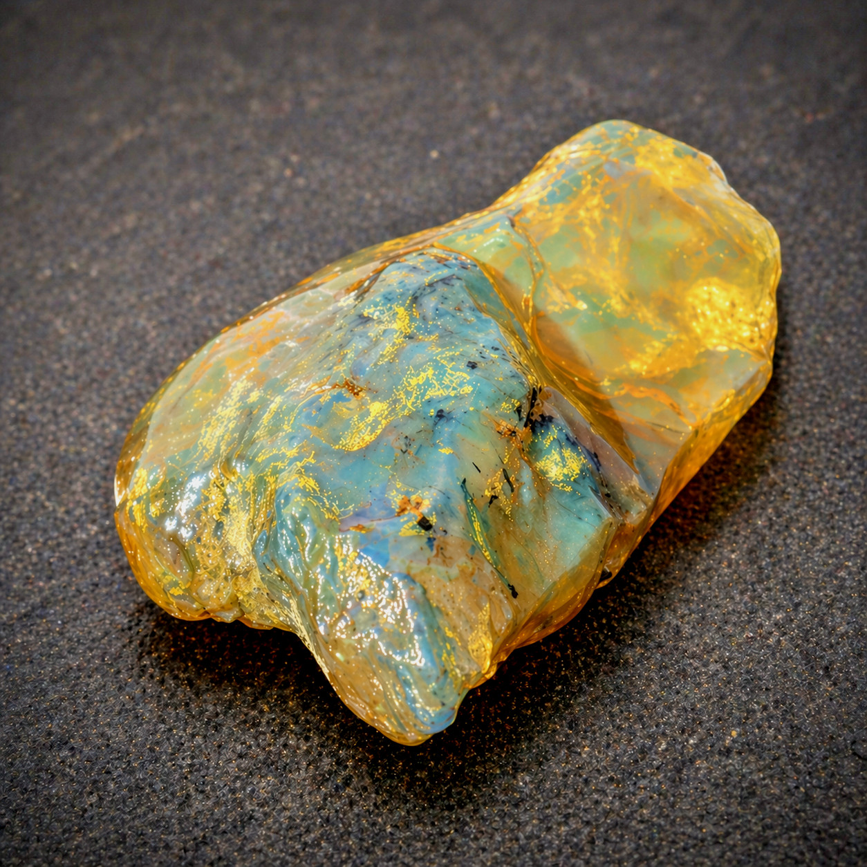 Beautiful Natural Dominican Clear Green Blue Amber Rough Specimen 48mm 16.5g