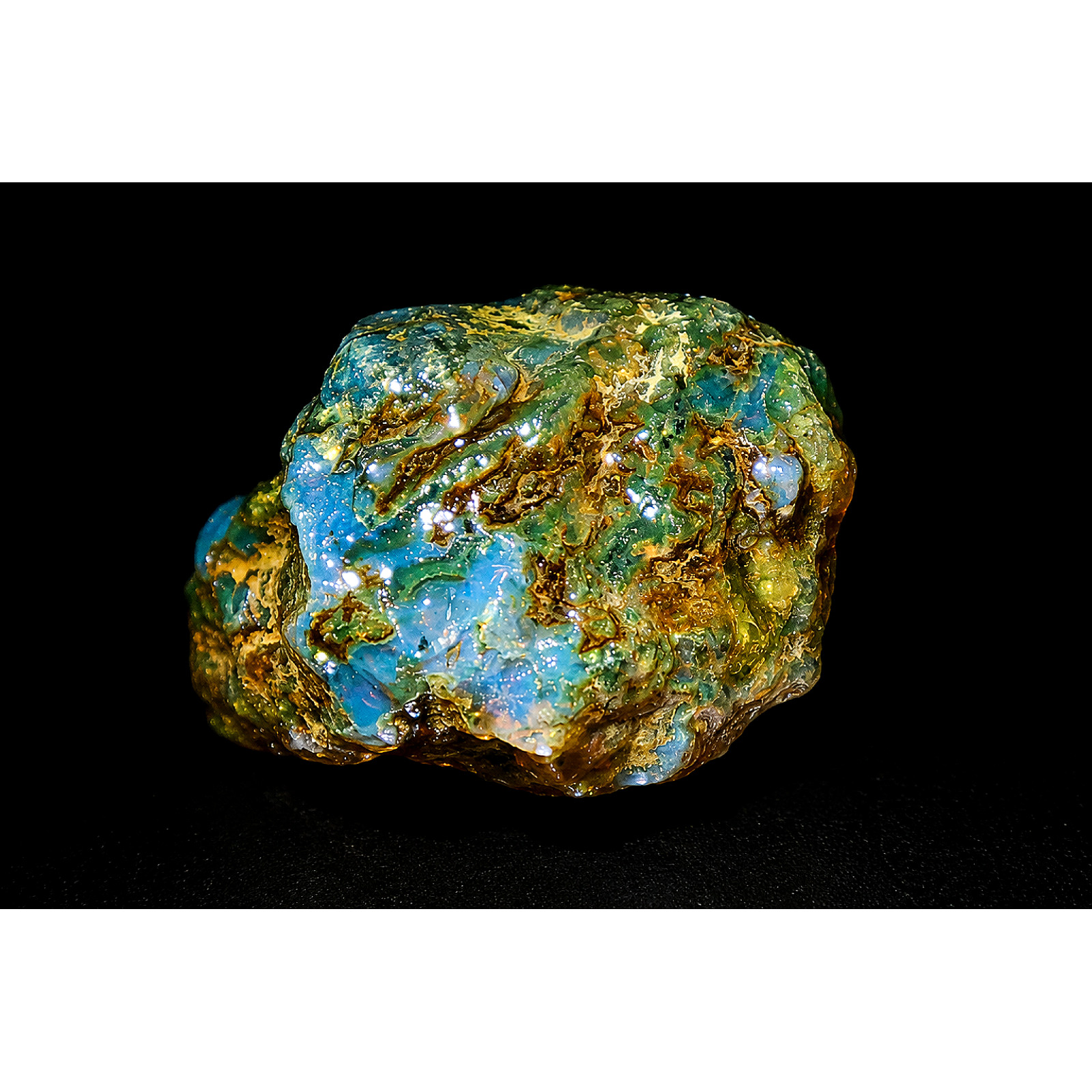Genuine Sky Blue Dominican Amber Rough Specimen Chunk 35mm 17.3g