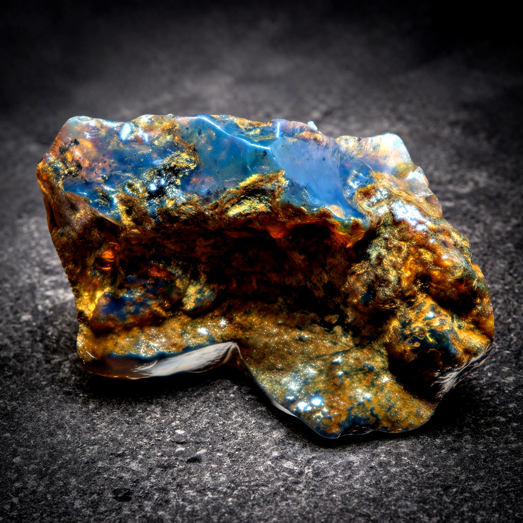 Beautiful Natural Dominican Clear Sky Blue Amber Rough Specimen 43mm 8g