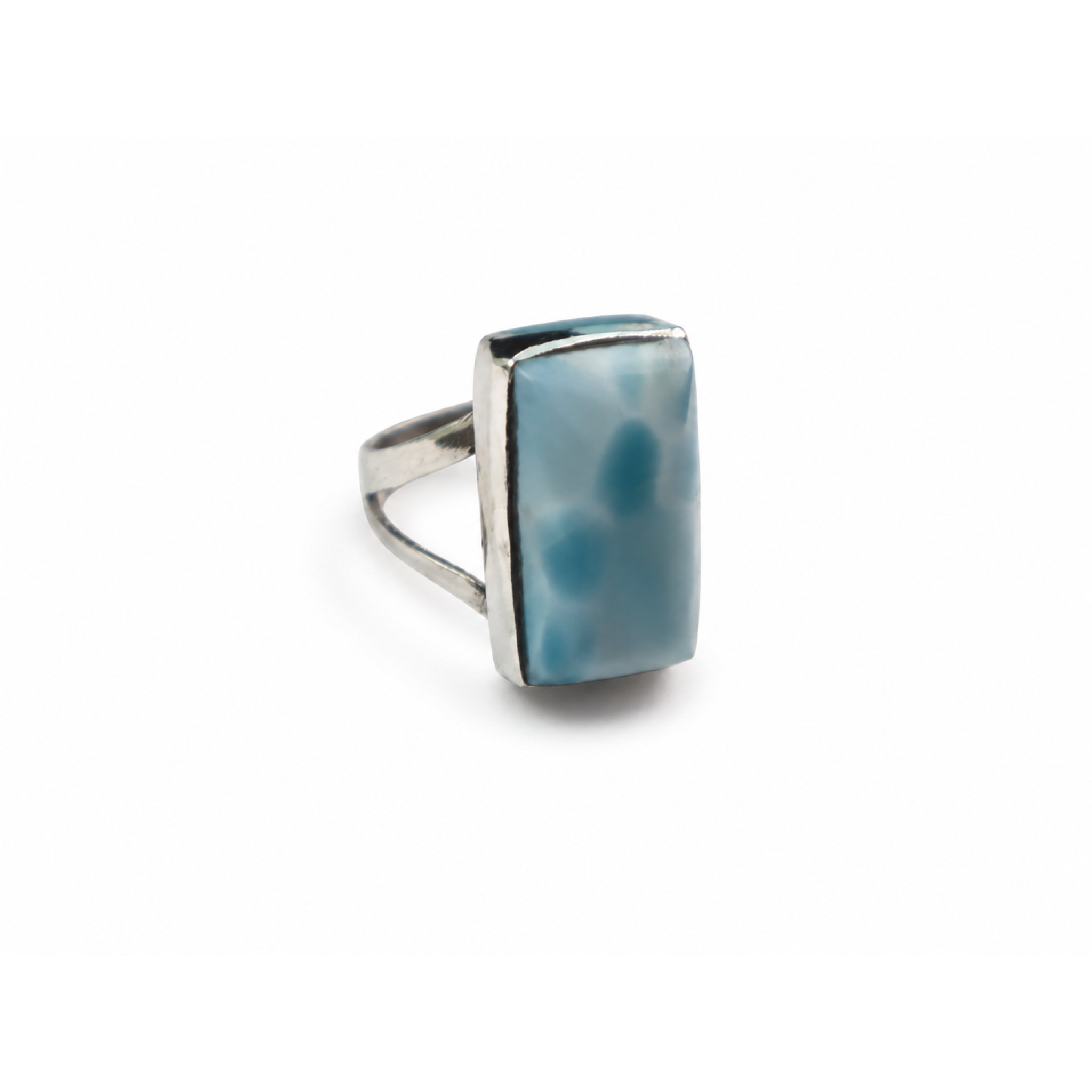 Studio Made Sky Blue Larimar 925 Sterling Silver Ring #6.5
