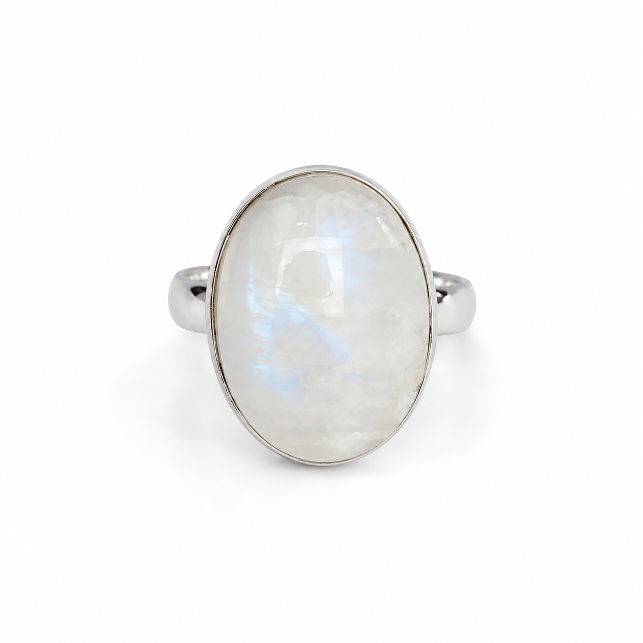Artisan Crafted Purple White Moonstone 925 Sterling Silver Ring #9