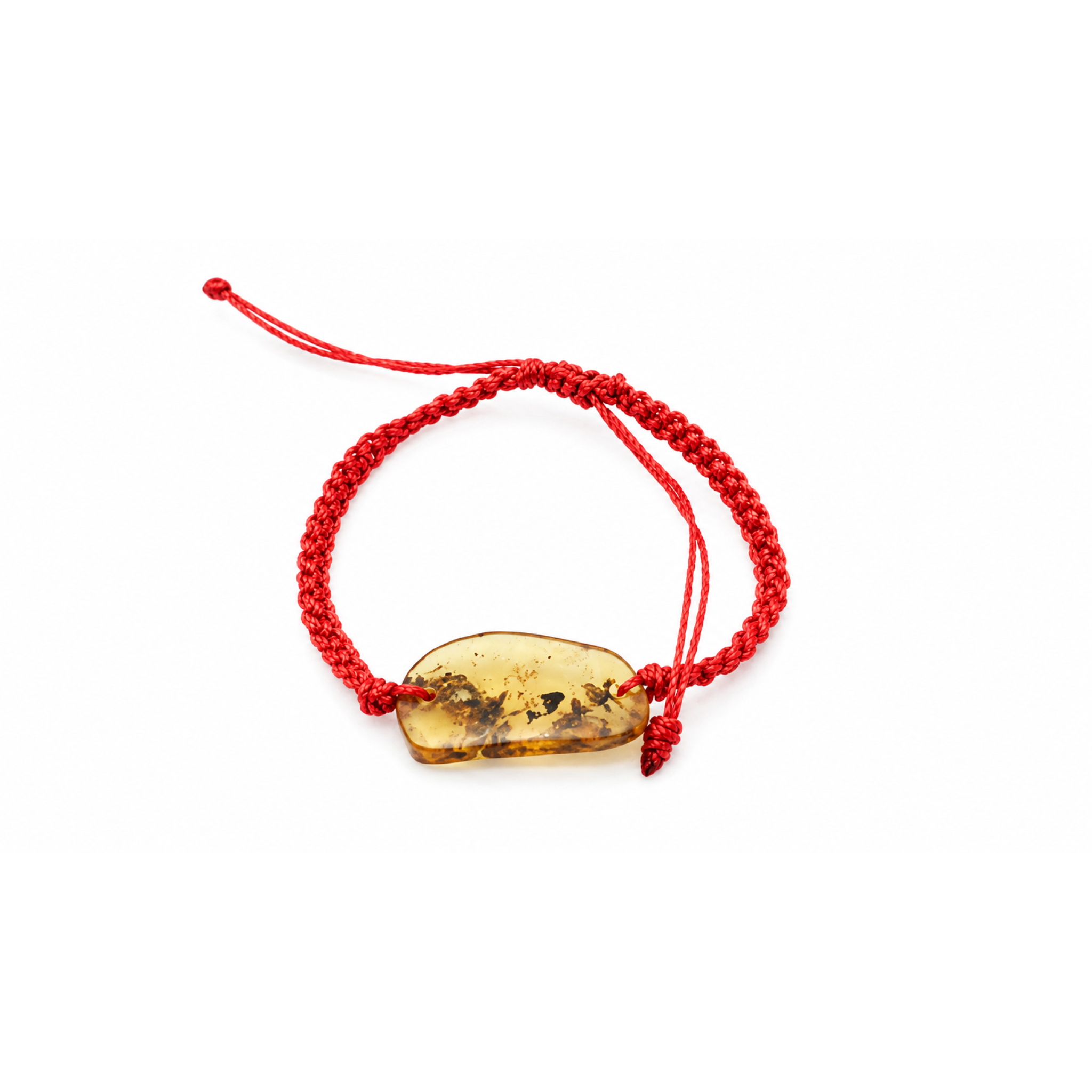 Natural Clear Light Blue Dominican Amber Bracelet 27mm