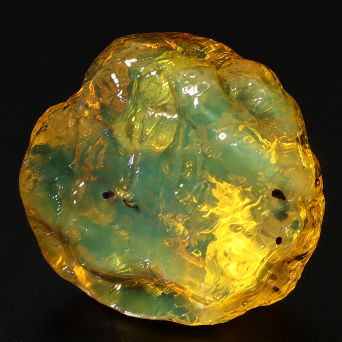 Raw Beauty Clear Olive Green Dominican Amber Natural 30mm 9.2g