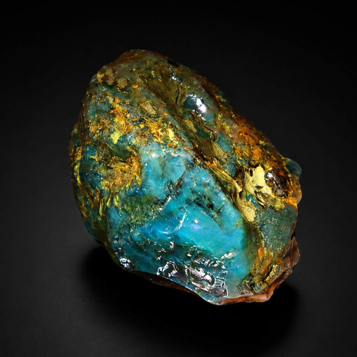Pure Natural Clear Sky Blue Dominican Amber Stones 54mm 34.1g