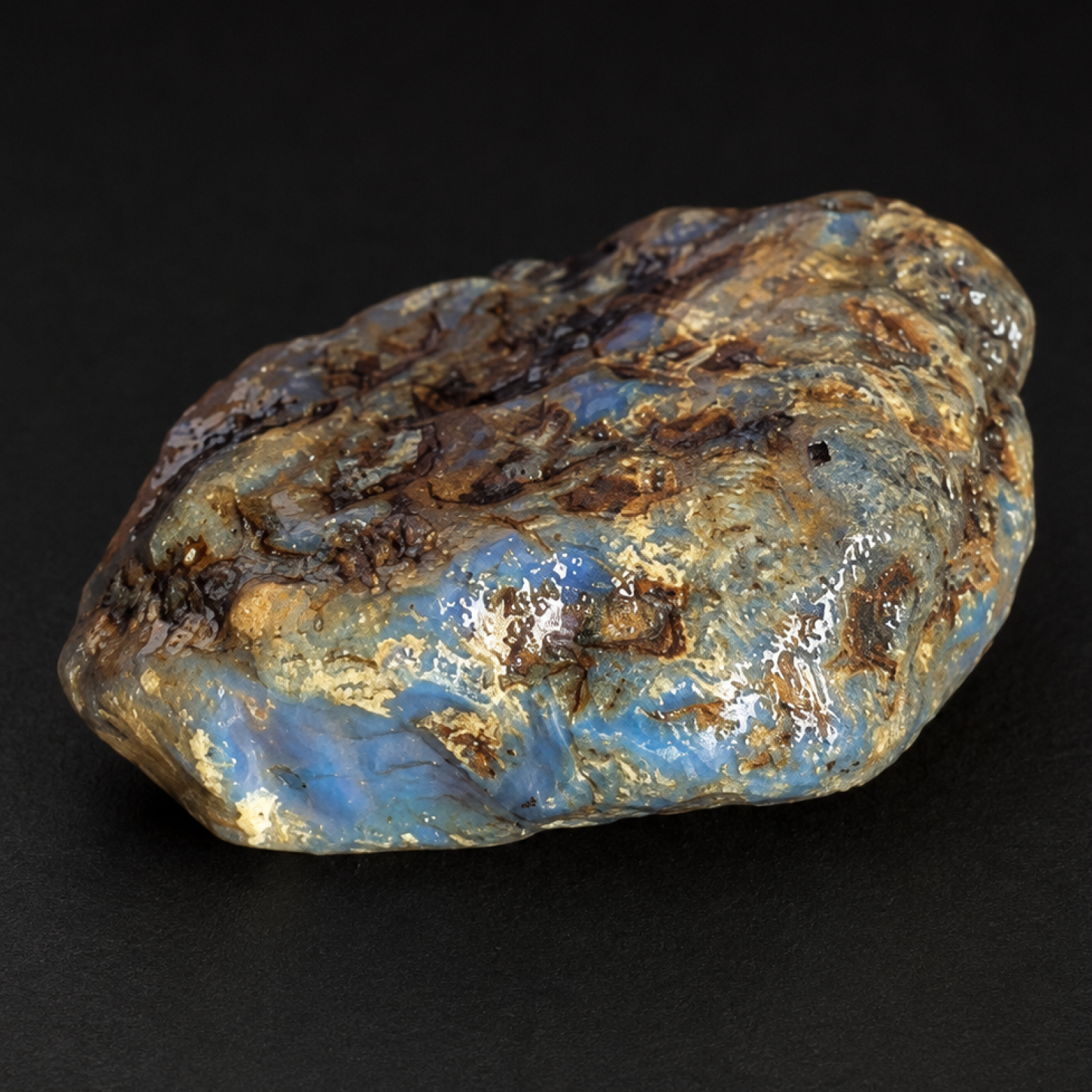 Certified Clear Sky Blue Dominican Amber Stones 44mm 16.9g