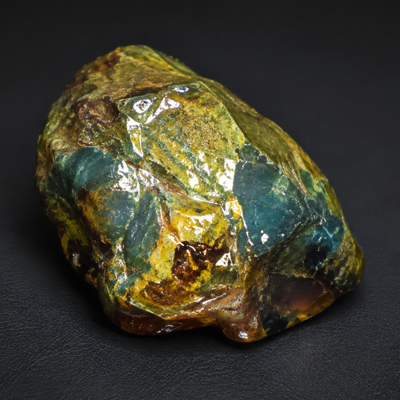 Clear deep blue Natural Dominican Amber rough Rough Specimen 44 mm