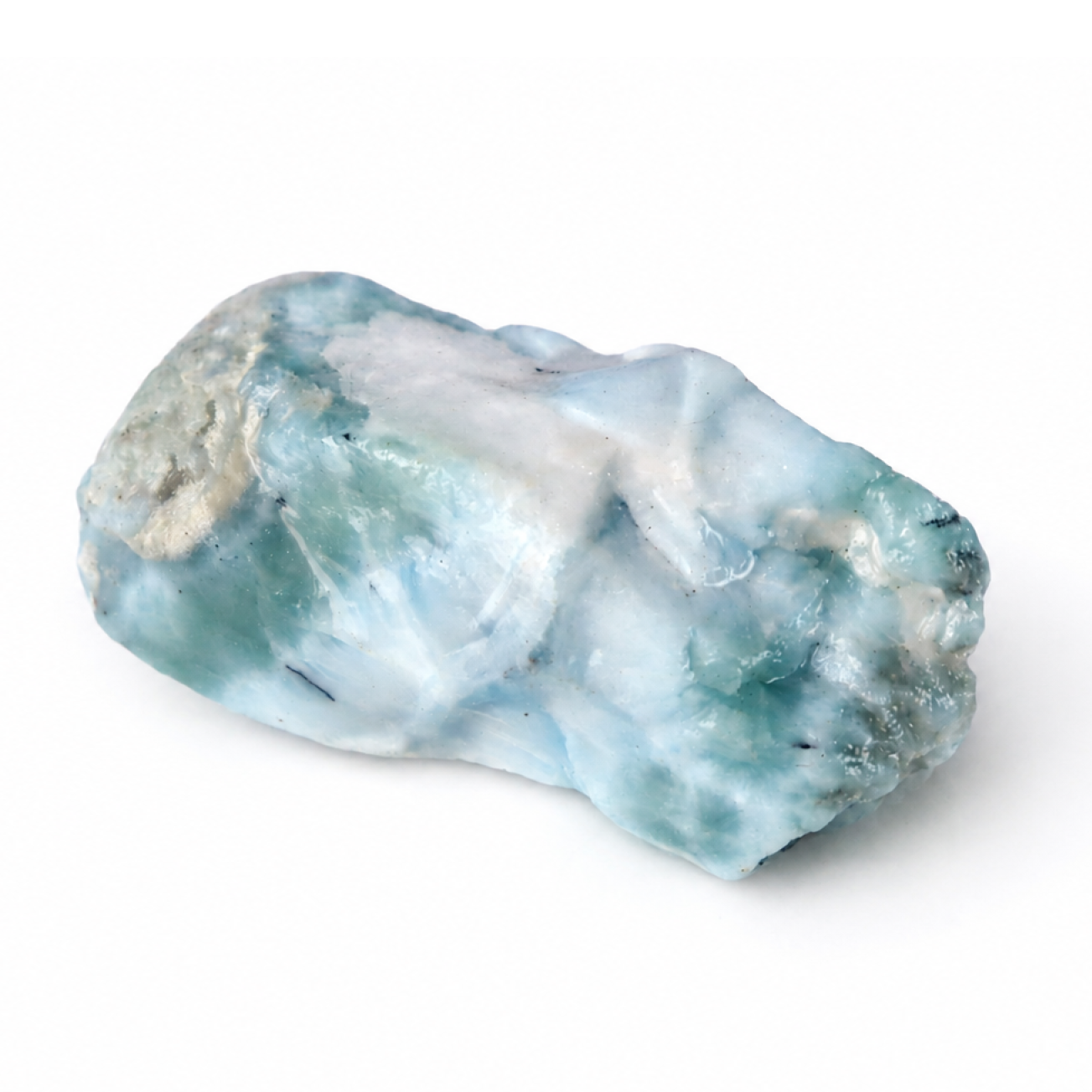 light blue Natural Dominican Larimar raw Rough Specimen 41 mm