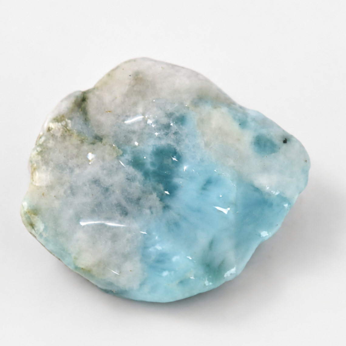 ocean blue Natural Dominican Larimar chunk Rough Specimen 32 mm