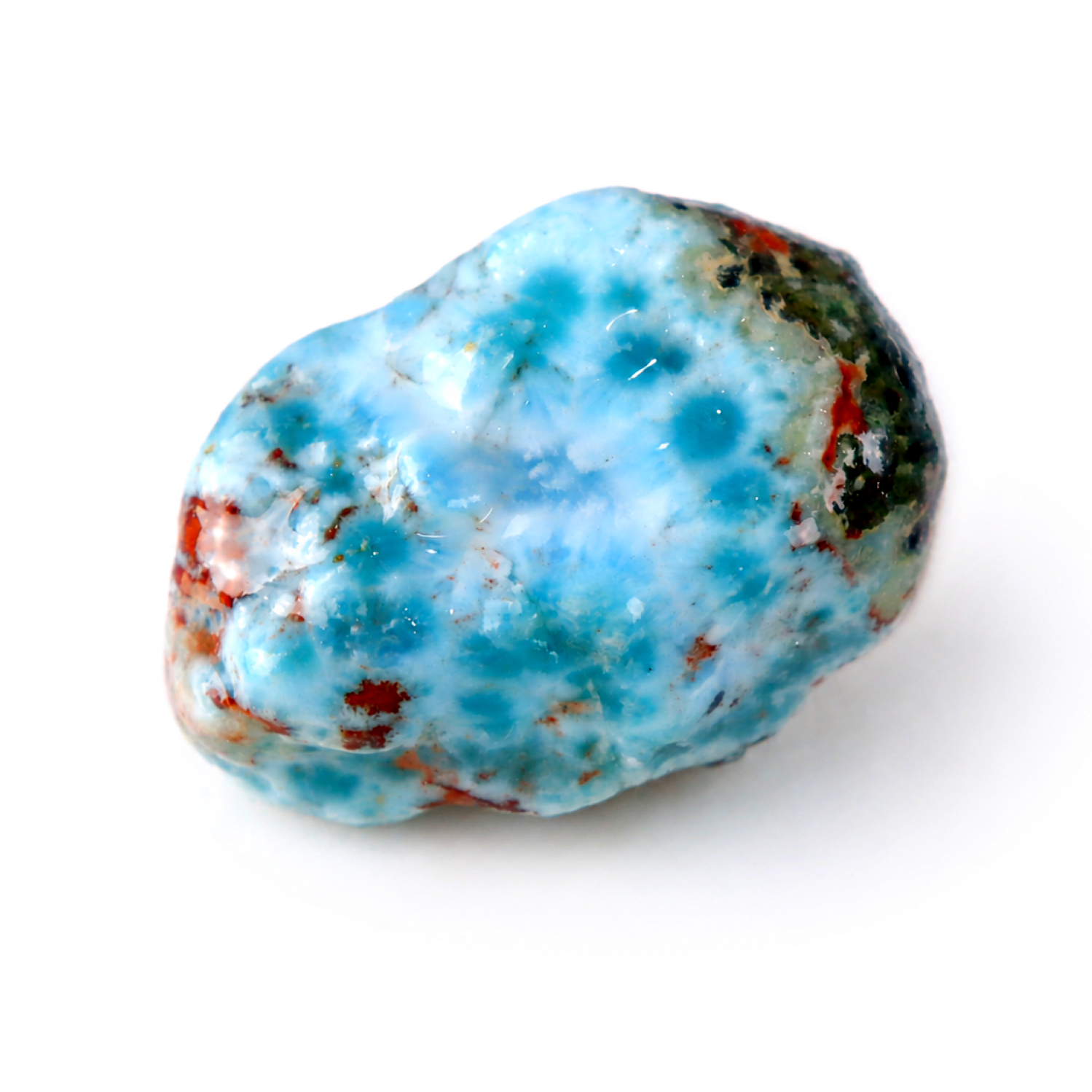 red blue Natural Dominican Larimar chunk Rough Specimen 47 mm