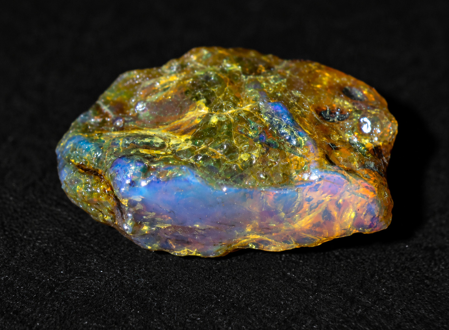Exquisite Natural Dominican Crystal Clear Yellow Blue Amber Rough Specimen 42mm