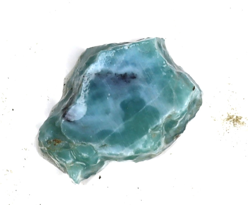Dominican Natural Green Blue Larimar Slab Slice Specimen 28x23x10mm 9g