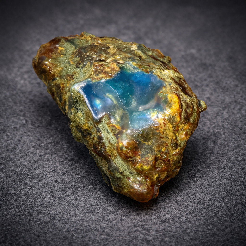 Beautiful Natural Dominican Clear Blue Green Amber Rough Specimen 52mm 27g