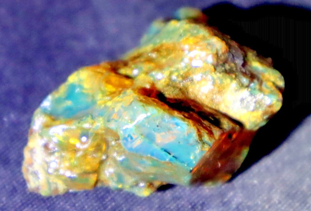 Lovely Natural Dominican Translucent Sky Blue Amber Rough Specimen 42mm 13.2g