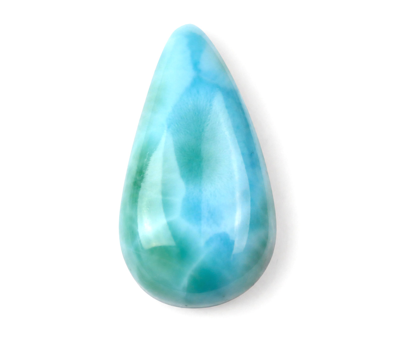 Impressive Natural Sky Blue Larimar Teardrop Cabochon 31mm
