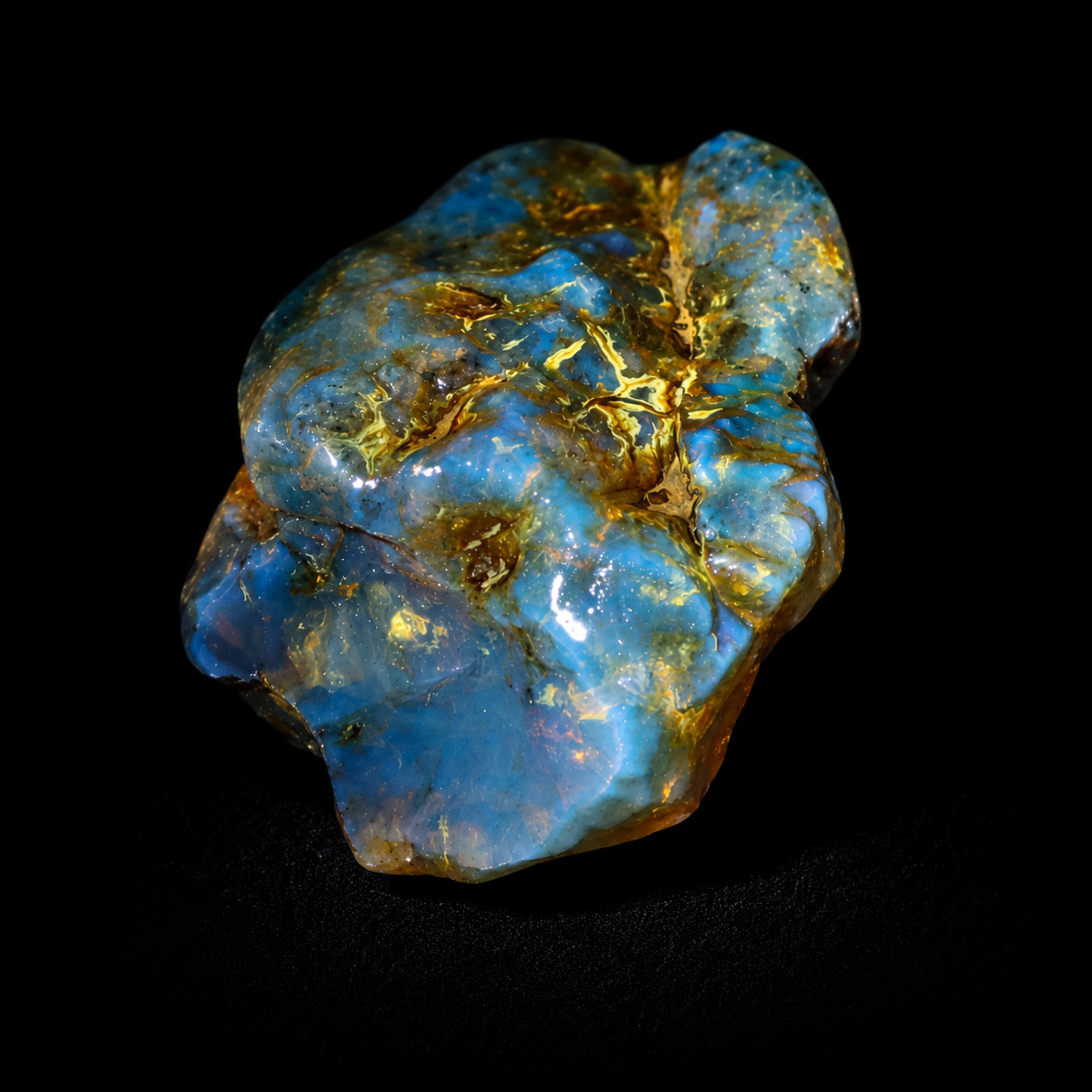 Genuine Natural Green Blue Amber Rough Specimen Chunk 63mm 54.6g