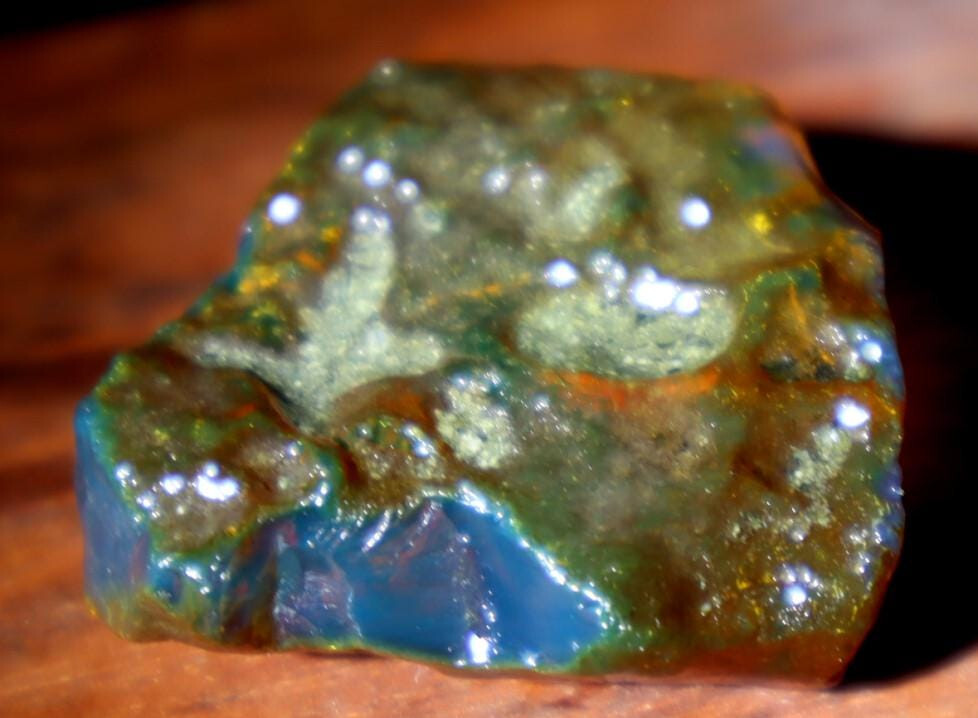 Finest Natural Dominican Clear Sky Blue Amber Rough Specimen 32mm 7.5g