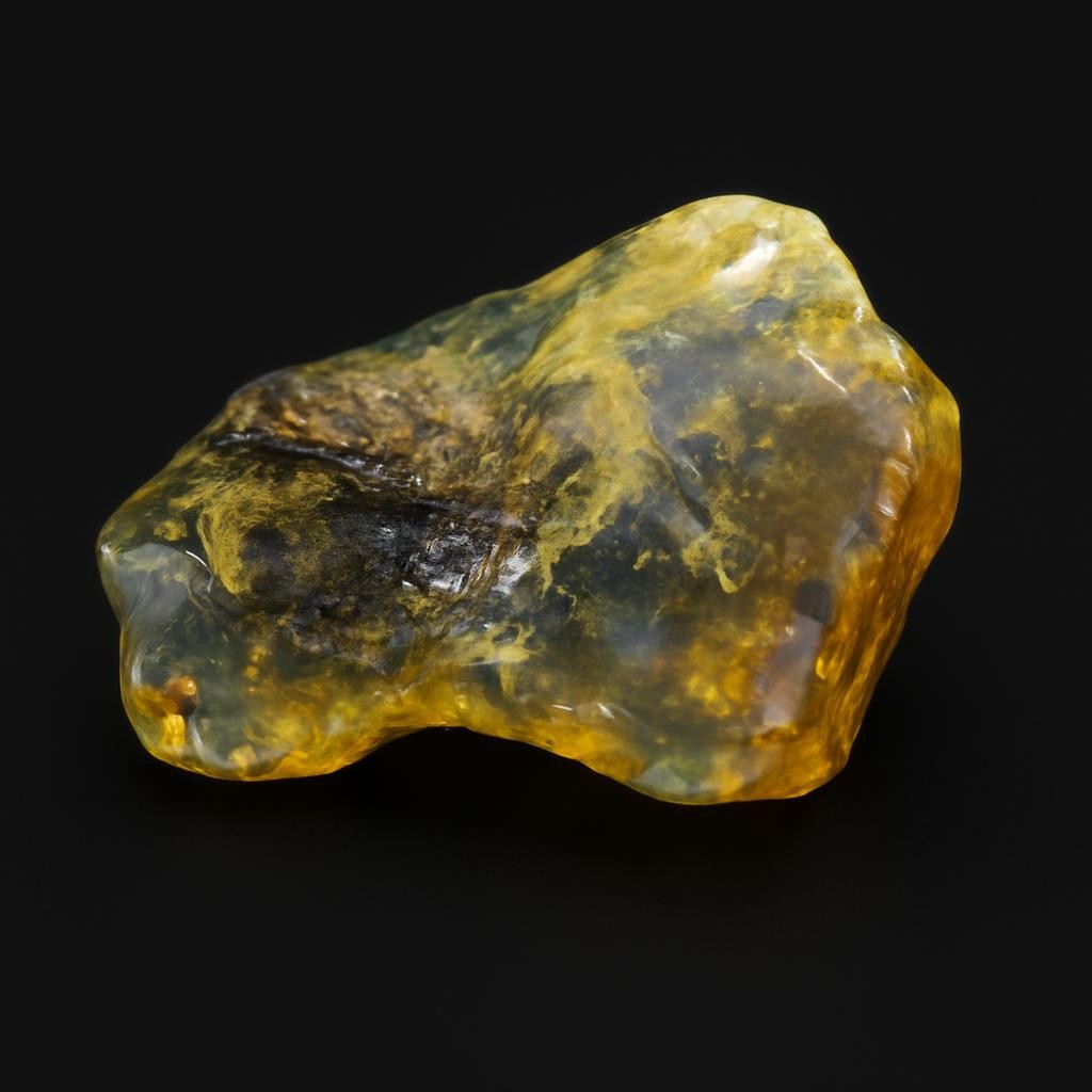 Beautiful Orange Green Dominican Amber Rough Specimen Chunk 54mm 18.5g
