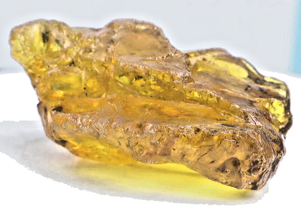 Beautiful Natural Dominican Crystal Clear Deep Yellow Amber Rough Specimen 67mm