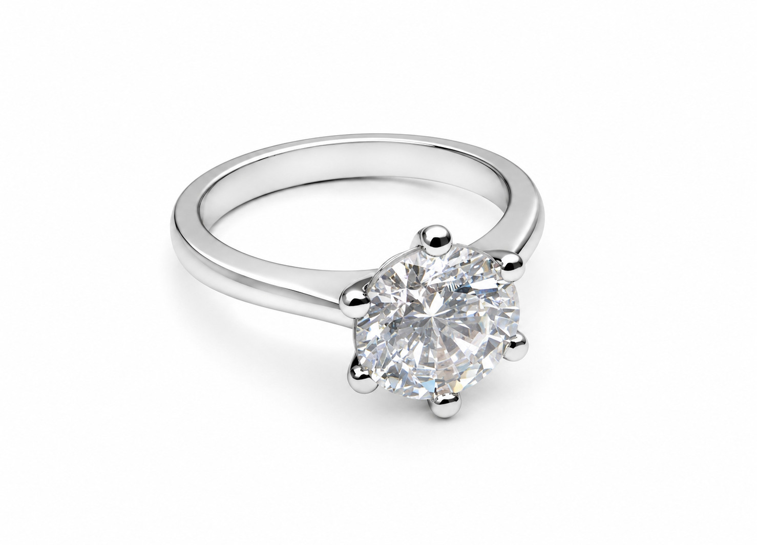Impressive  Clear SILVER Topaz .925 Sterling Silver Ring #5.5 free resizing