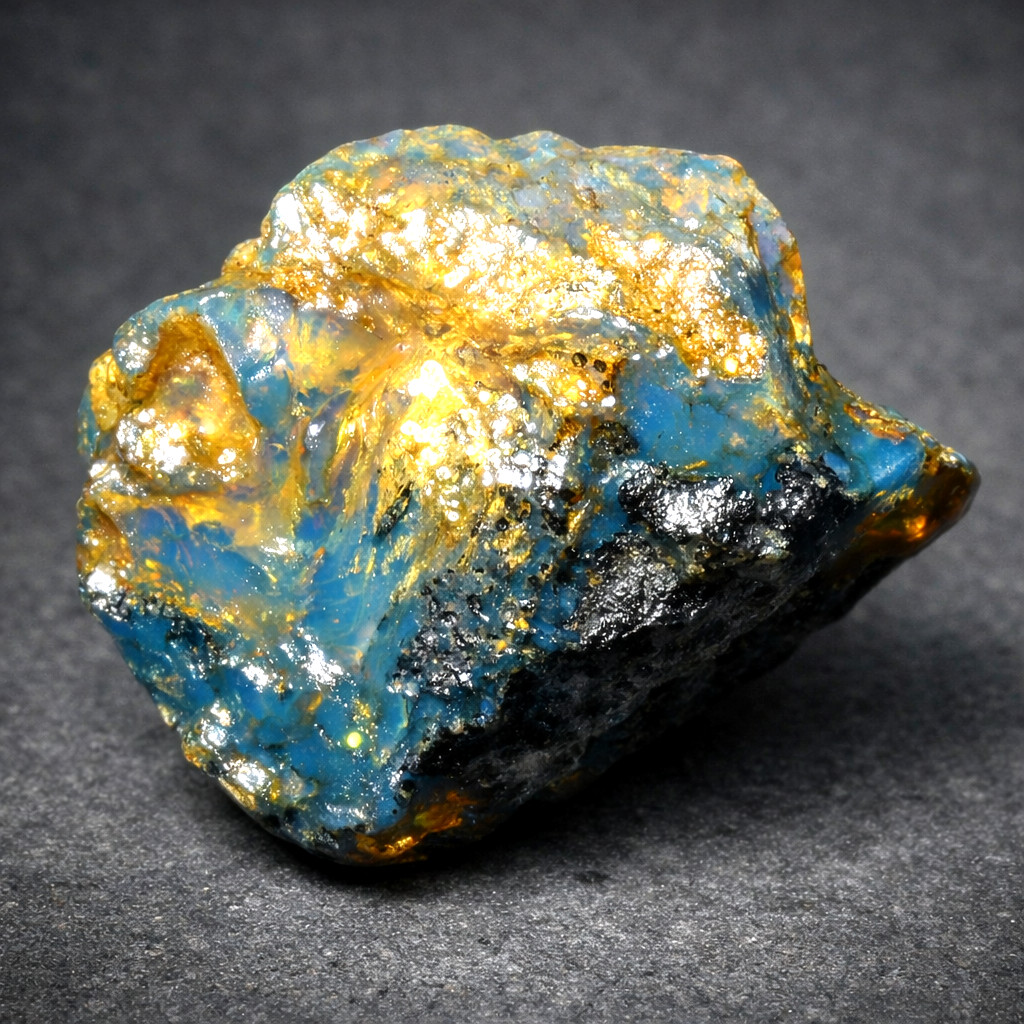 Beautiful Natural Dominican Translucent Deep Blue Amber Rough Specimen 44mm 17.3